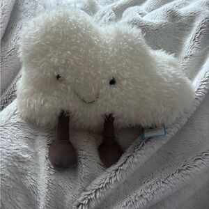 Jellycat White Cloud Plush with Brown Legs